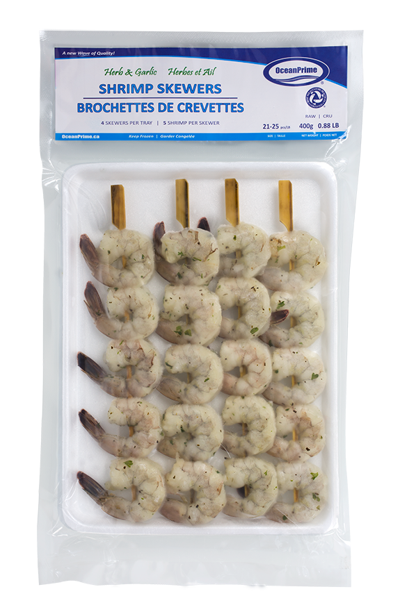 Shrimp Skewers Herb and garlic